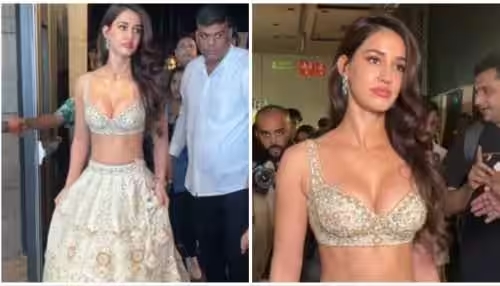 Disha Patani’s presence adds a sense of oomph to the ethnic ensemble.