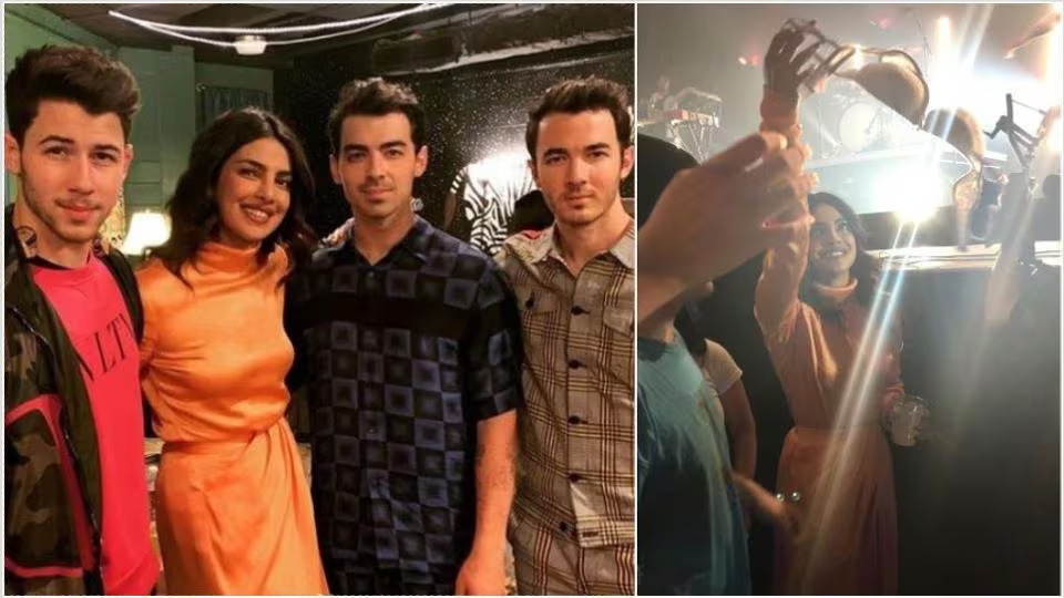 Priyanka Chopra is seen Glowing in Blue at a Jonas Brothers Concert Before Heading to India for MAMI.