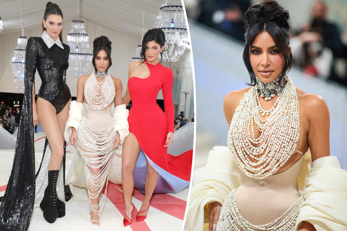 Kim Kardashian exposes her n*pples in a tiny rhinestone bikini, sparking speculation about stealing Kendall Jenner and Bad Bunny’s limelight.