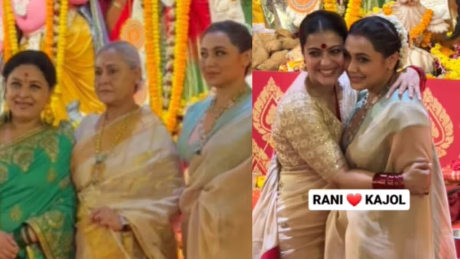 Rani Mukerji was a prominent figure in Pujo Pandal, known for her relationships with Kajol, Jaya Bachchan, and Jackie.
