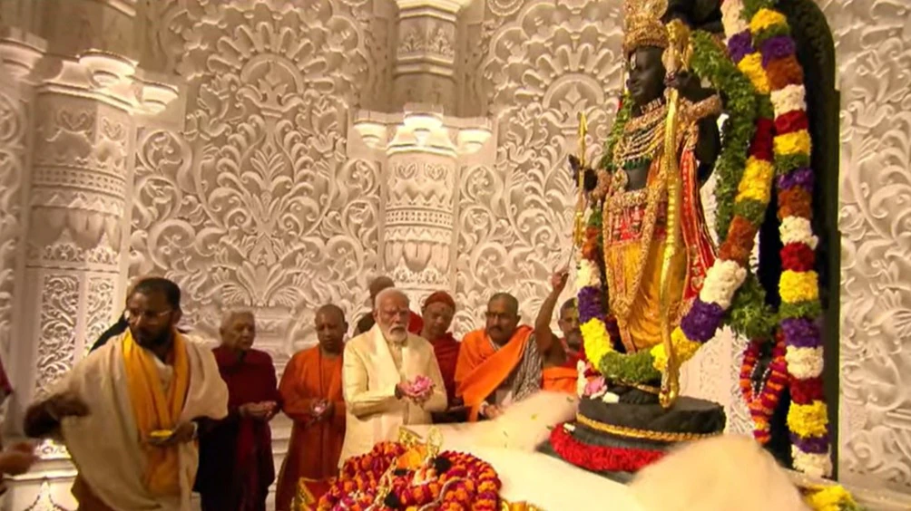 PM Modi leads rituals in Ayodhya as Lord Ram’s homecoming is celebrated across India……